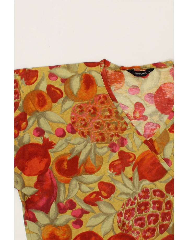 PERSONA Womens Oversized T-Shirt Top Size 17 Small Multicoloured Cotton Vintage Persona and Second-Hand Persona from Messina Hembry 