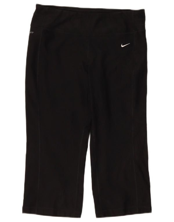 Damskie legginsy Nike Capri Medium W30 L19 Czarne, poliestrowe sportowe