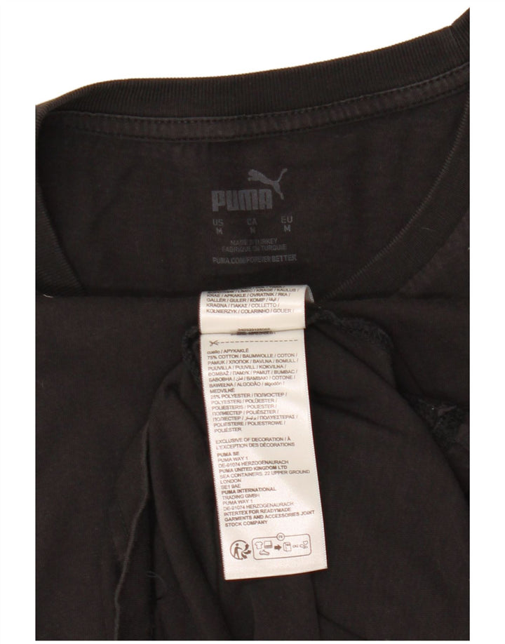 Camiseta PUMA para hombre Top Medium Black Cotton