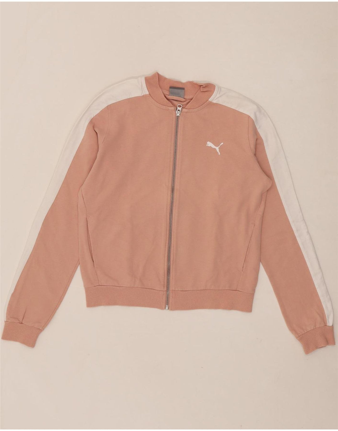 PUMA Womens Tracksuit Top Jacket UK 10 Small Pink Colourblock Vintage Puma and Second-Hand Puma from Messina Hembry 