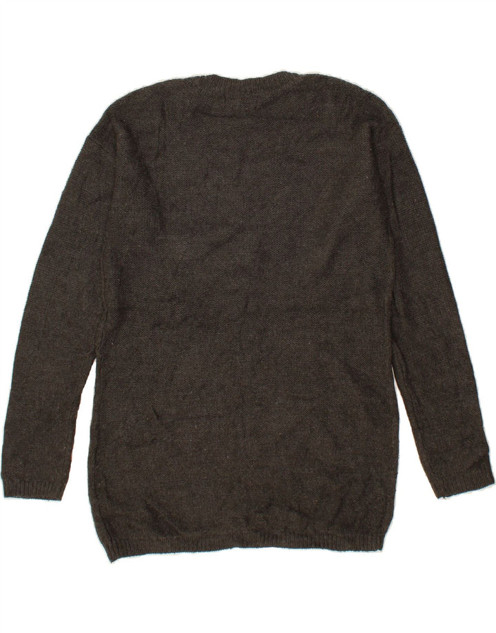 MOSSIMO Womens Oversized Longline V-Neck Jumper Sweater UK 6 XS Grey Vintage Mossimo and Second-Hand Mossimo from Messina Hembry 