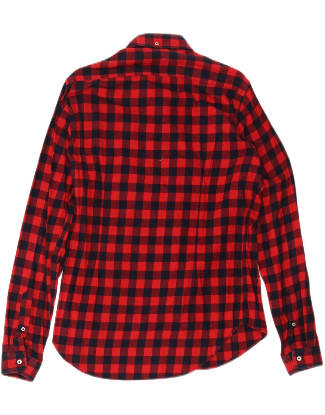 Zara Mens Slim Fit Flannel Shirt Medium Red Gingham