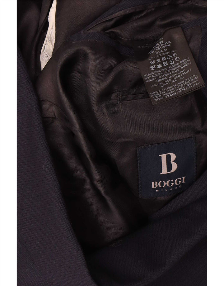 Boggi Ανδρικό μπουφάν Milano με 2 κουμπιά σακάκι IT 56 3XL Navy Blue Wool