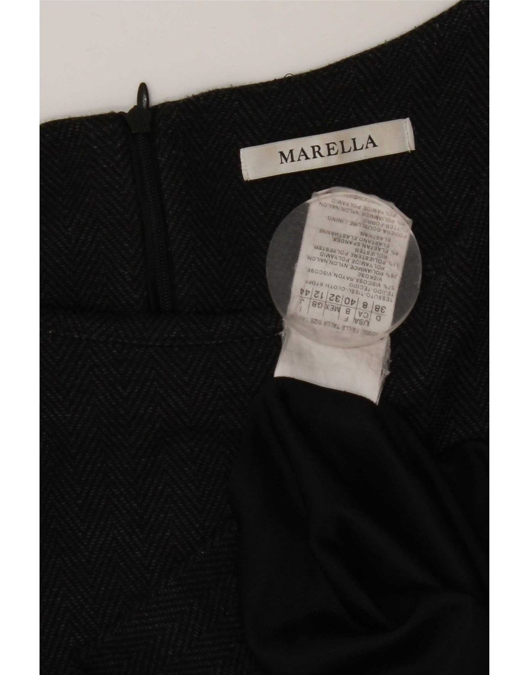 Marella Dame Langærmet Skede Kjole UK 12 Medium Grey Herringbone