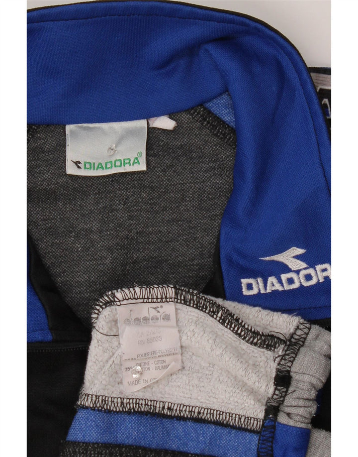 Diadora Mens Graphic Tracksuit Top Jacket Medium Black Colourblock