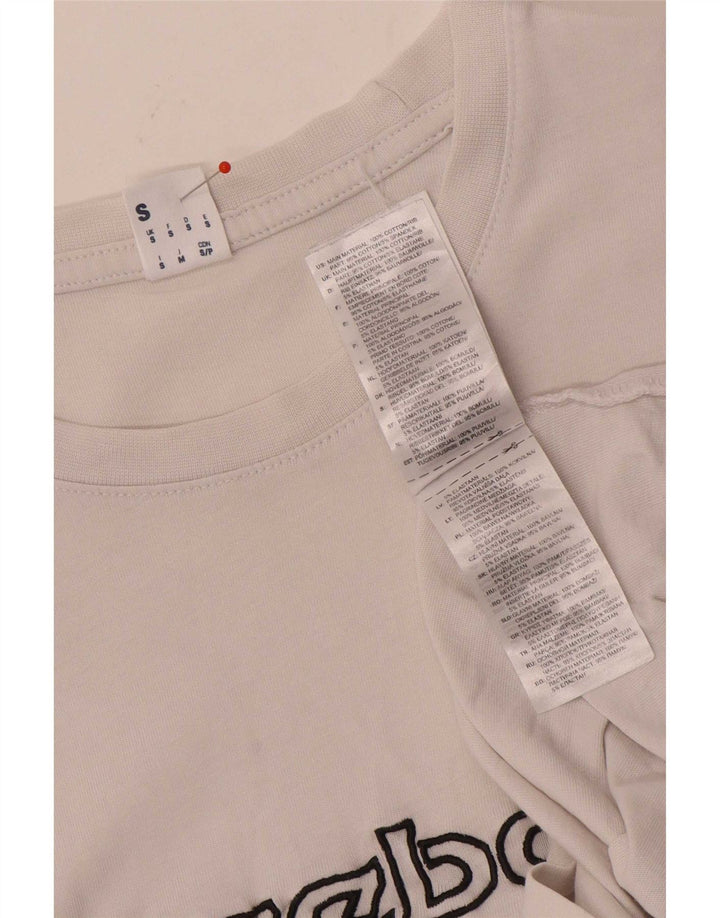 T-shirt grafica da uomo Reebok Top Small in cotone bianco