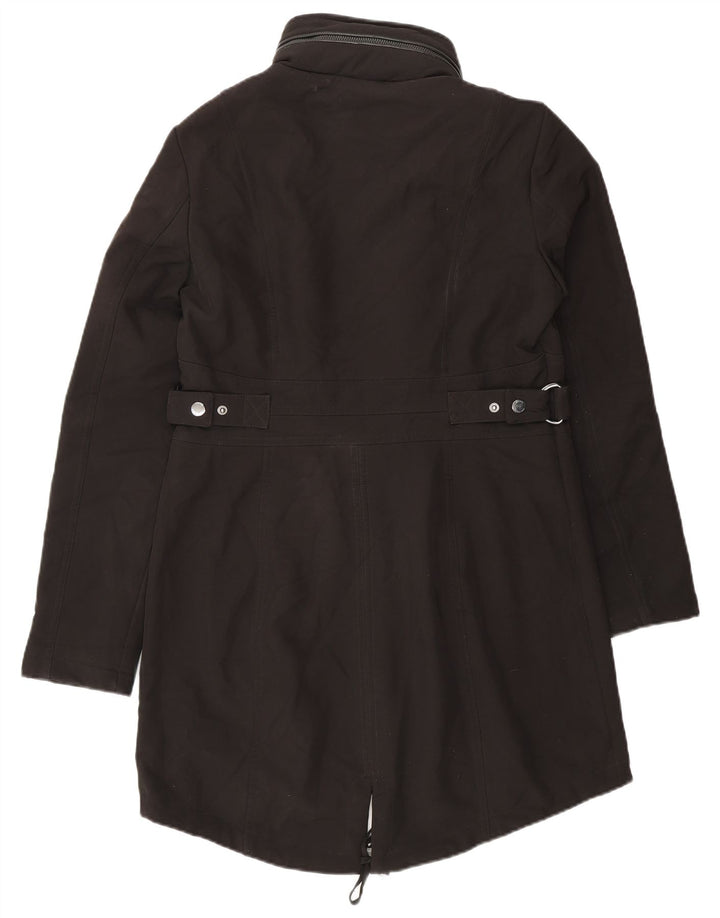 Michael Kors Womens Hooded Parka Jacket UK 10 Small Black Polyester