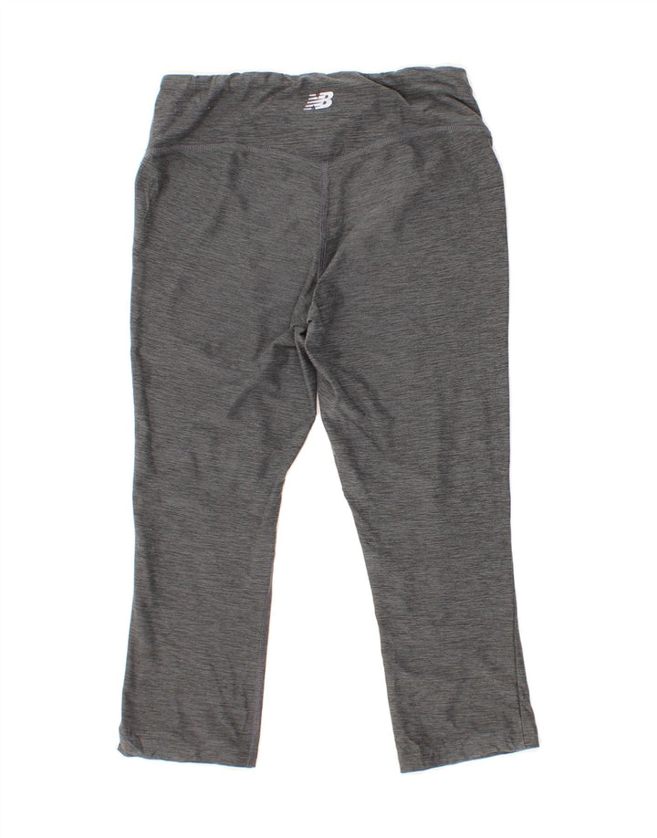 NEW BALANCE Womens Capri Leggings UK 8 Small  Grey Flecked Polyester Vintage New Balance and Second-Hand New Balance from Messina Hembry 