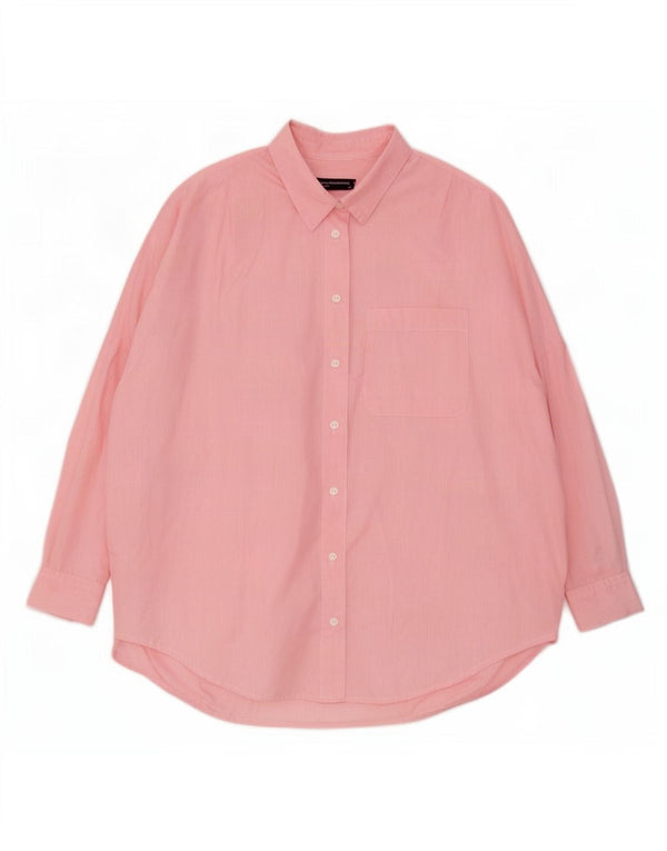 French Connection Damen-Hemd mit 3/4-Ärmeln, Gr. 10, Größe S, Rosa, Nadelstreifen