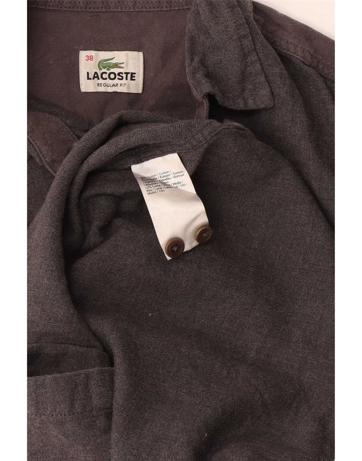 Koszula męska Lacoste rozmiar 38, mała, szara, bawełniana
