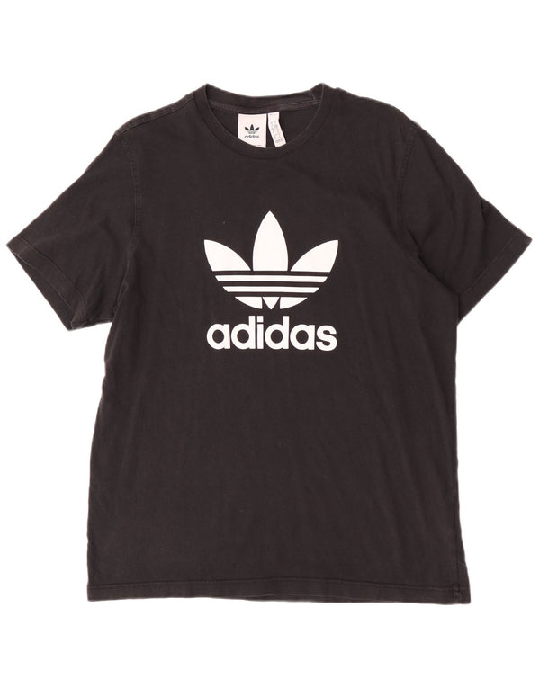 Adidas Mens Graphic T-Shirt Top Large Black Cotton