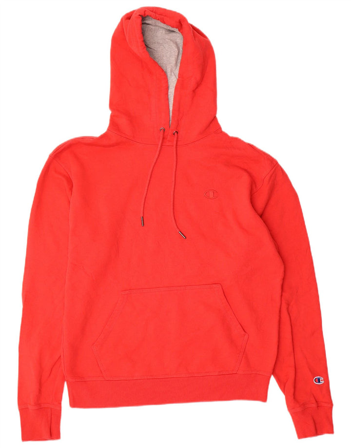 CHAMPION Suéter masculino com capuz médio algodão vermelho
