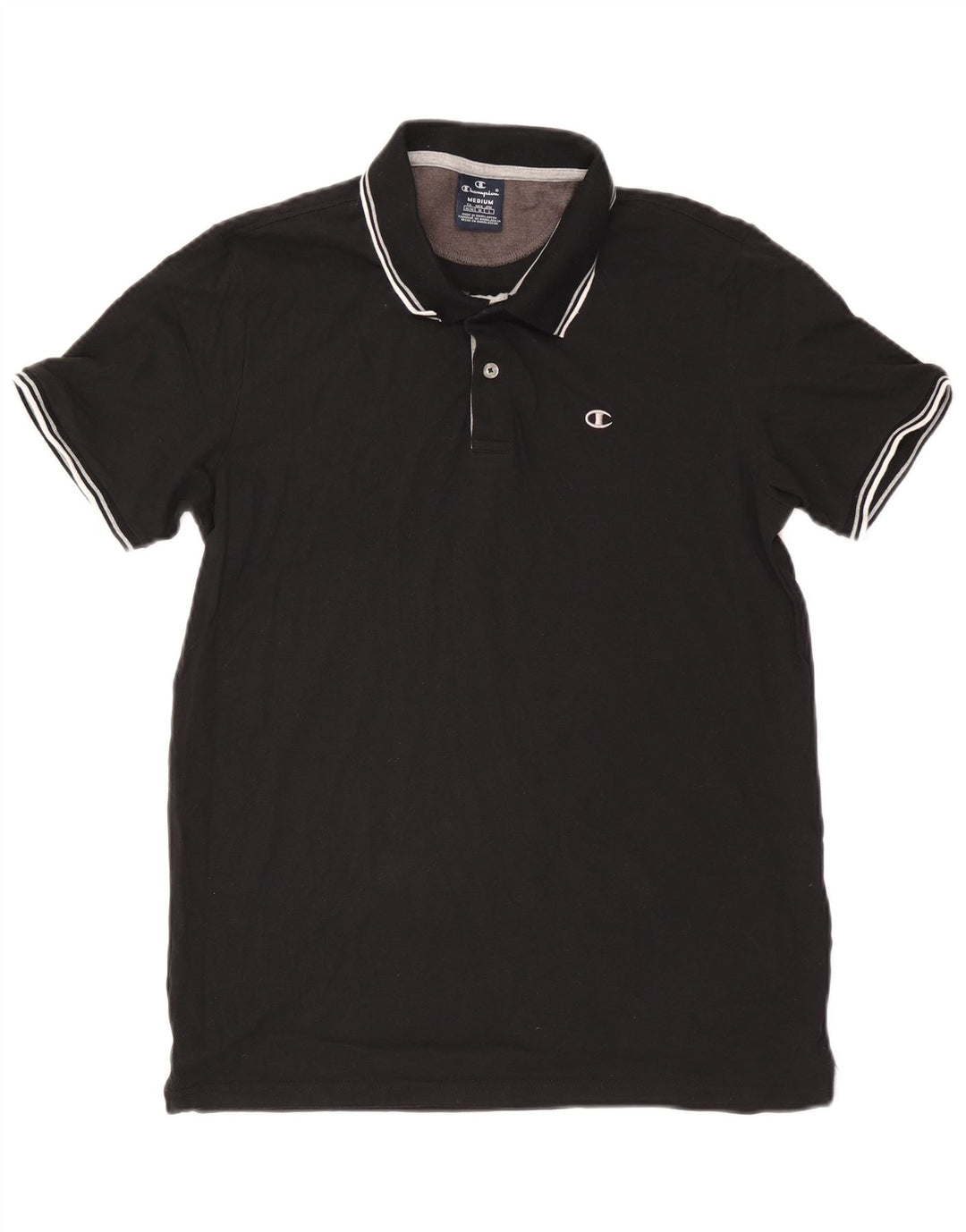 Champion Polo Homme Coton Noir Moyen