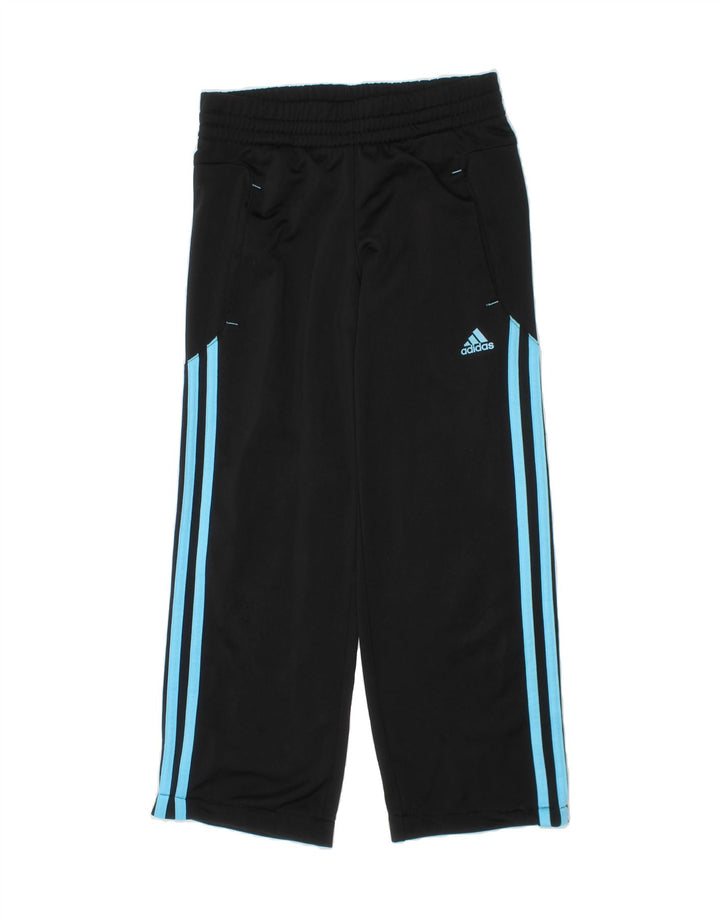 ADIDAS Boys Tracksuit Trousers 9-10 Years  Black Polyester Vintage Adidas and Second-Hand Adidas from Messina Hembry 