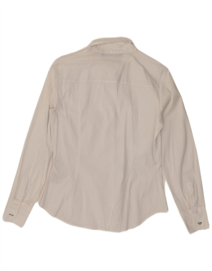 Zara Womens Shirt UK 14 Large White Cotton