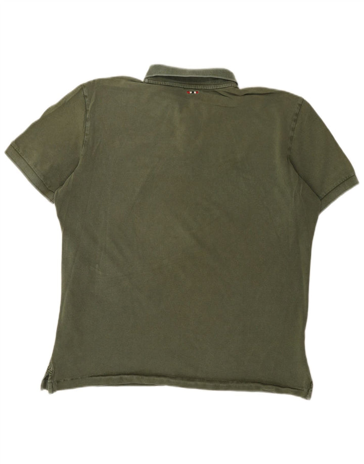 Napapijri Mens Polo Shirt Large Khaki