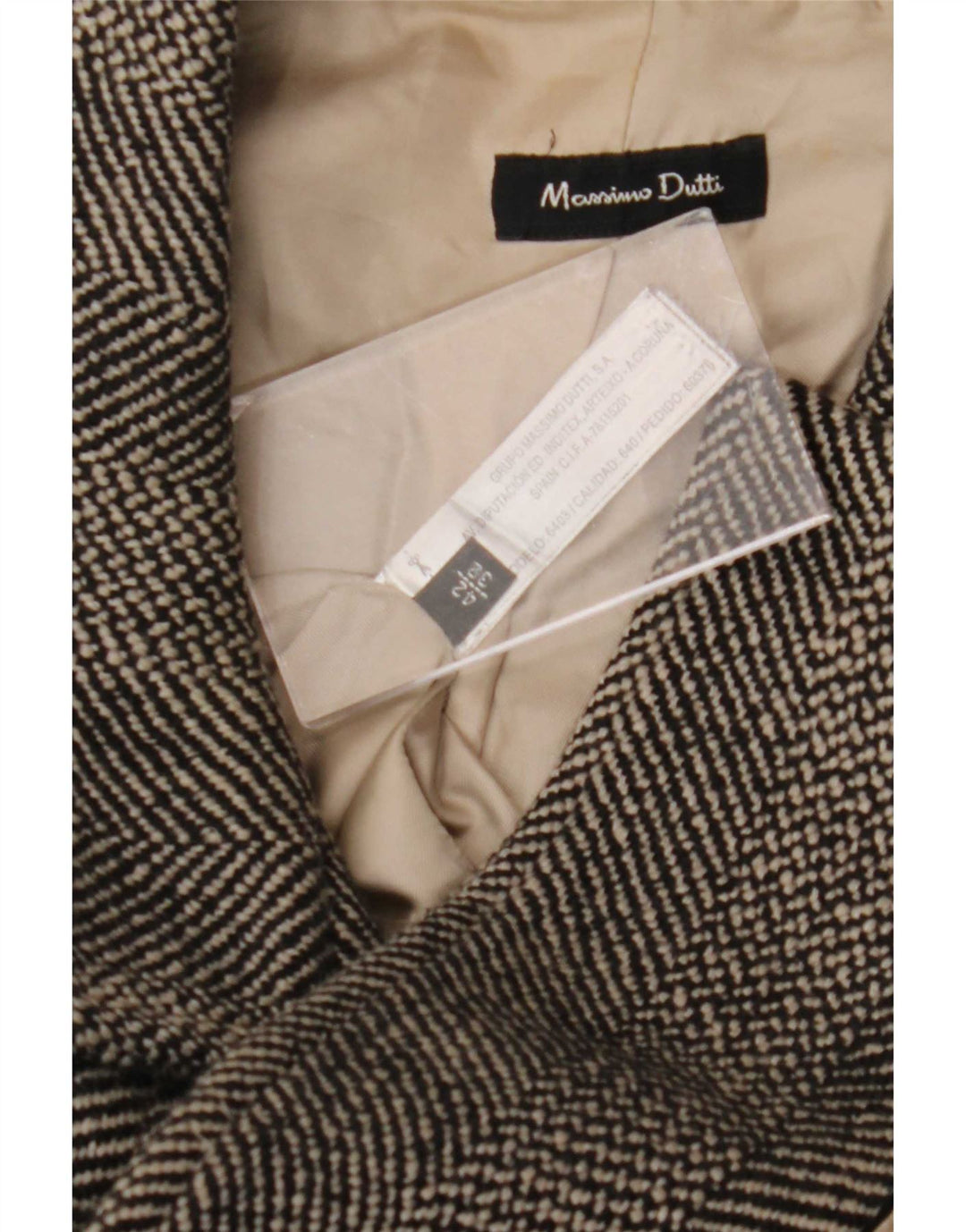 Soprabito da donna Massimo Dutti EU 42 Large Lana a spina di pesce grigia