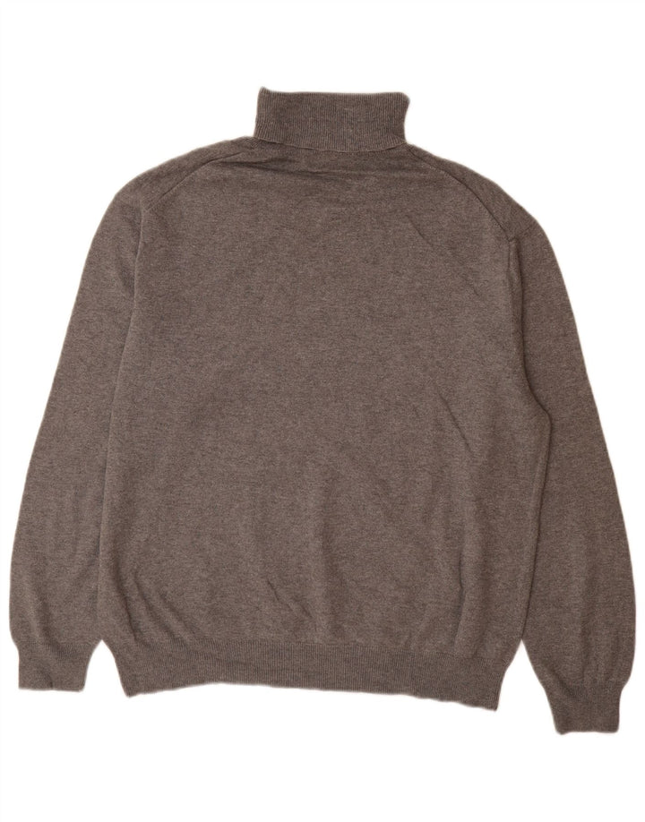 Ανδρικό πουλόβερ Massimo Dutti με ρολό λαιμόκοψη Μεσαίο γκρι