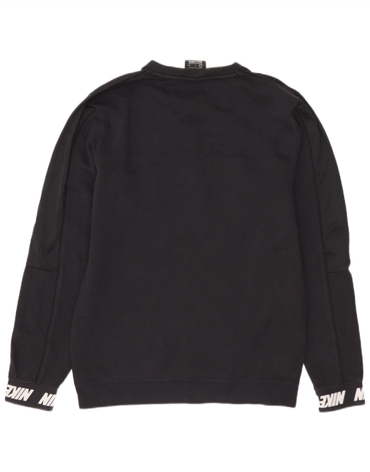NIKE Sweat-shirt graphique pour hommes Petit coton noir