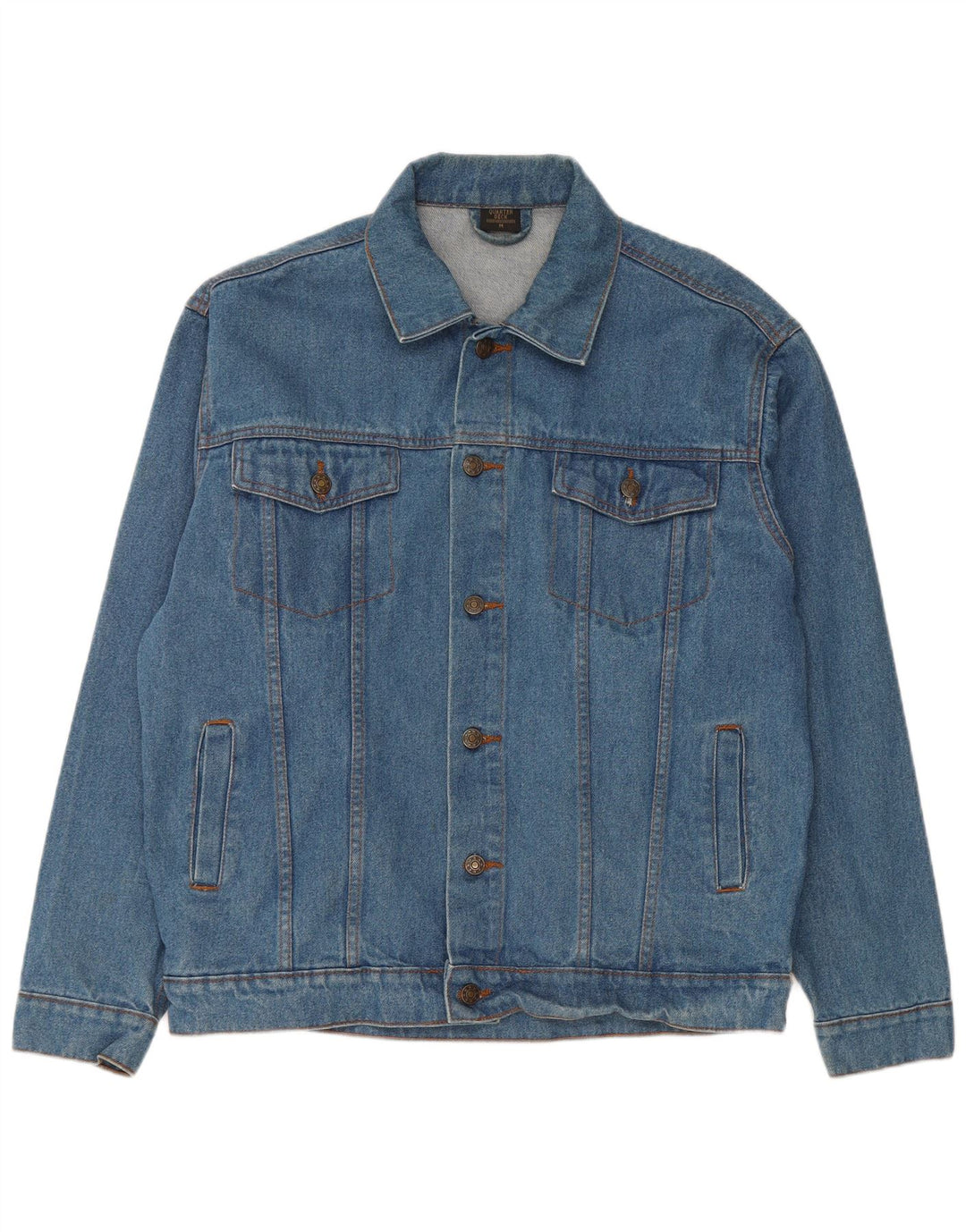 VINTAGE Mens Denim Jacket UK 38 Medium Blue Cotton