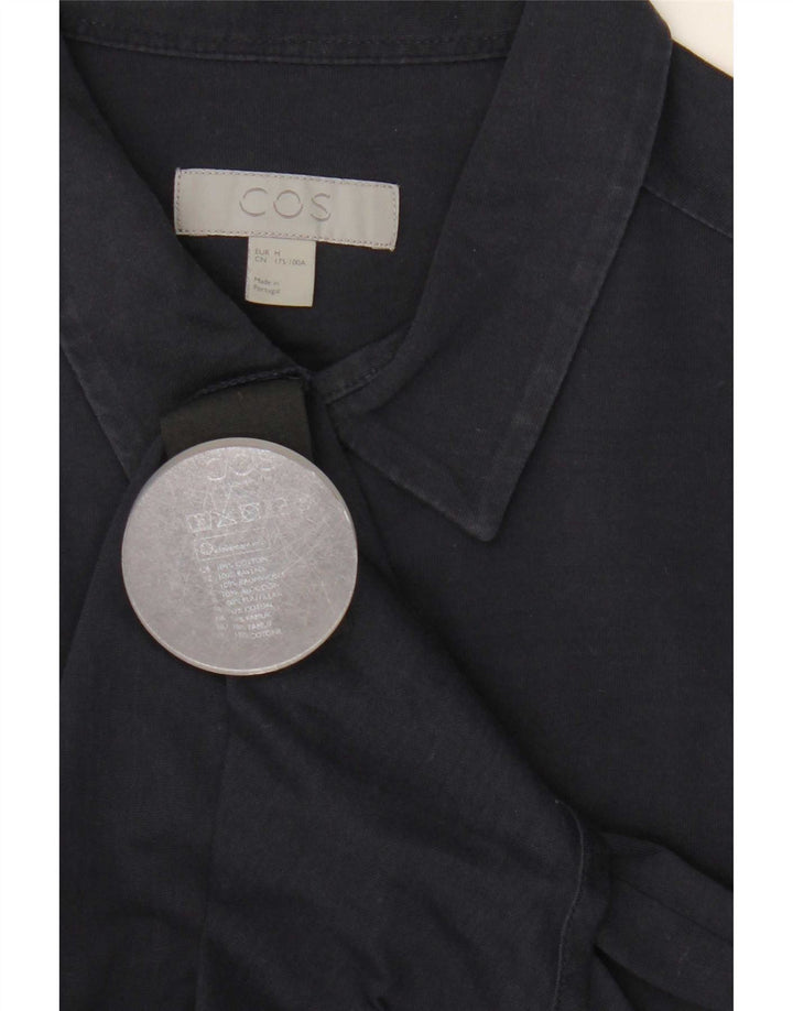 Cos Mens Shirt Medium Navy Blue Cotton