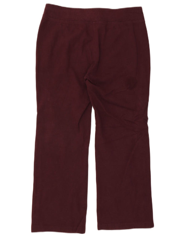 Dkny Womens Graphic Tracksuit Trousers UK 14 Medium Burgundy Colourblock