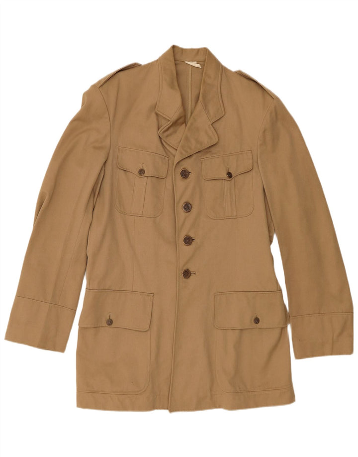 Vintage Mens Military Jacket IT 44 XS Beige