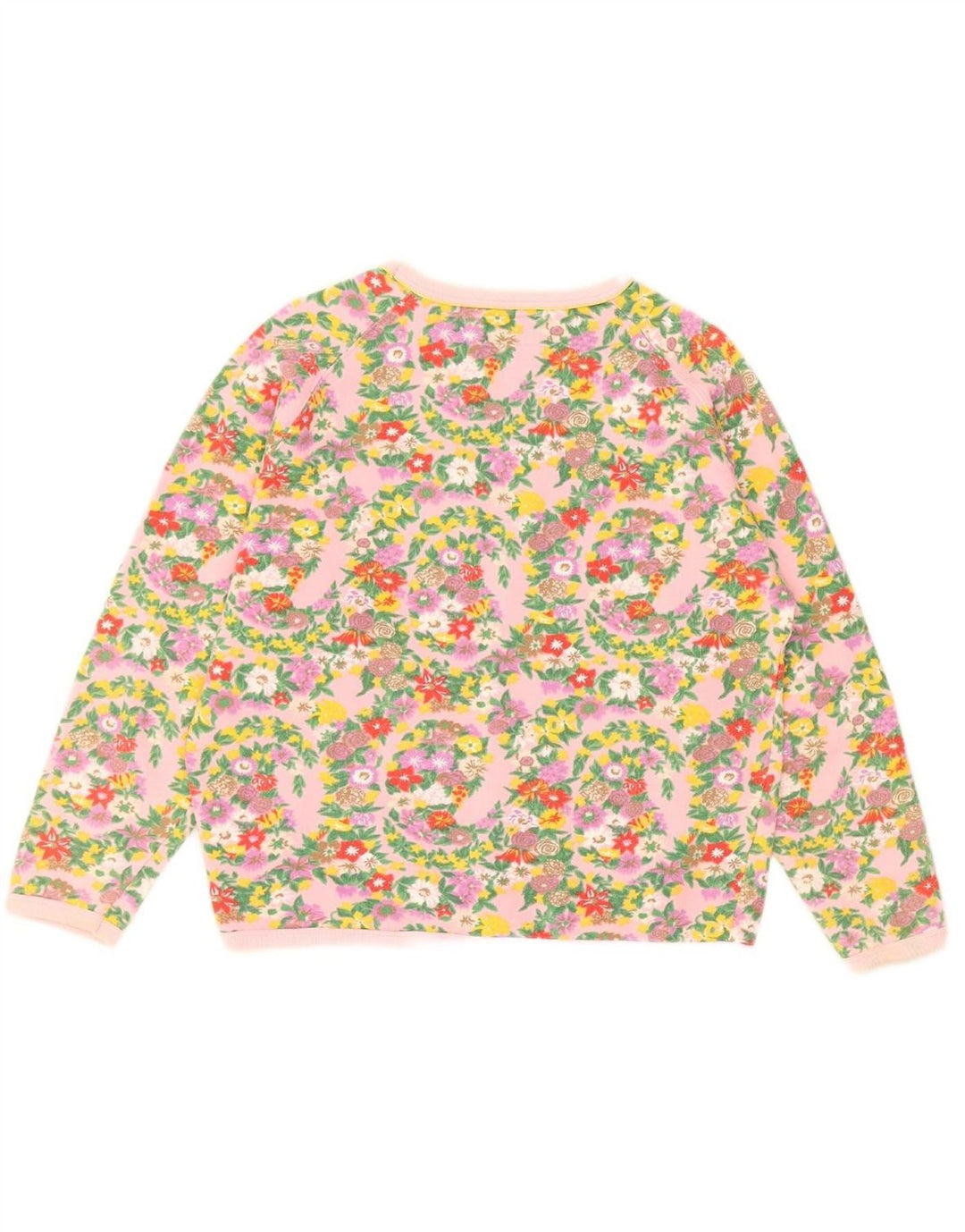AMERICAN SYSTEM Womens Sweatshirt Jumper UK 14 Medium Multicoloured Floral Vintage American System and Second-Hand American System from Messina Hembry 