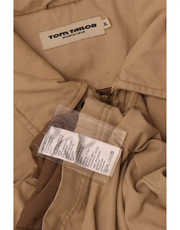 Męska kurtka użytkowa Tom Tailor UK 42 XL, beżowa, bawełniana