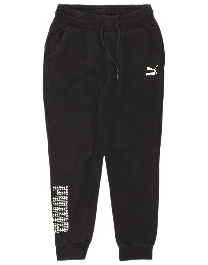 Puma Mens Graphic Tracksuit Trousers Joggers Medium Black