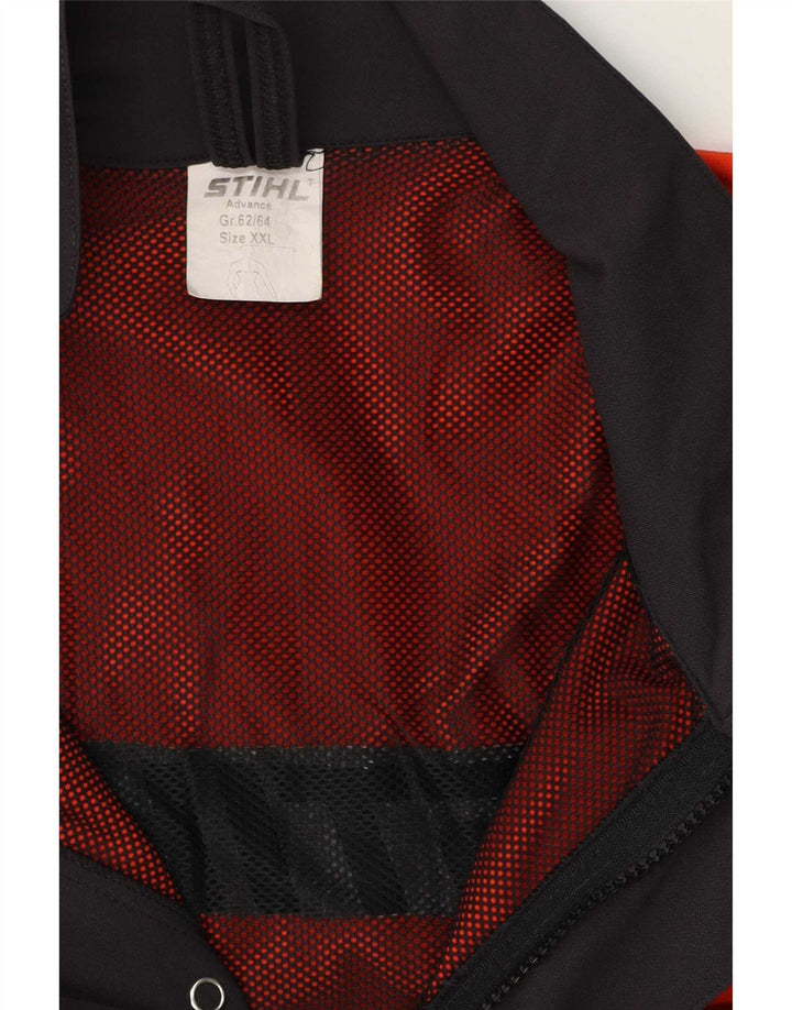 Stihl Mens Graphic Utility Jacket UK 44 2XL Orange Colourblock Polyamide