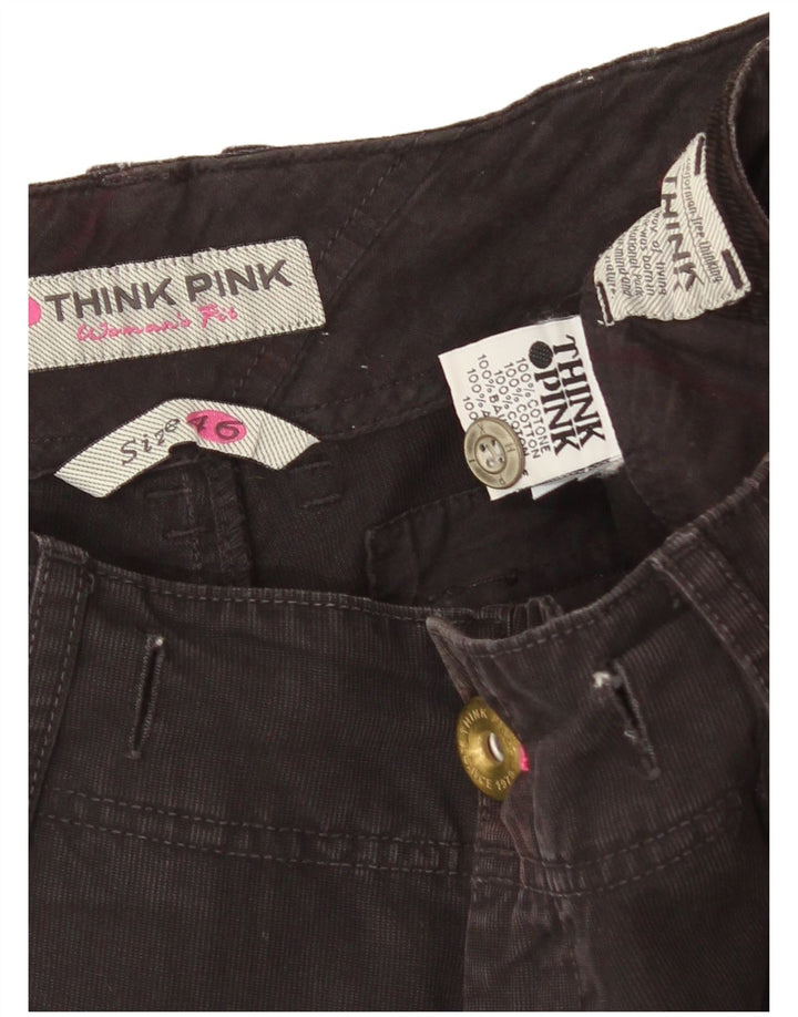 Tænk Pink Dame Cargo Shorts IT 46 Large W34 Grå Bomuld