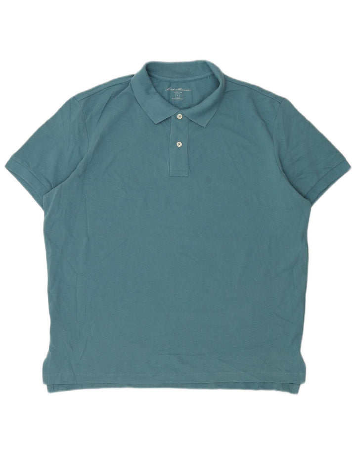 Eddie Bauer Mens Polo Shirt Large Blue Cotton