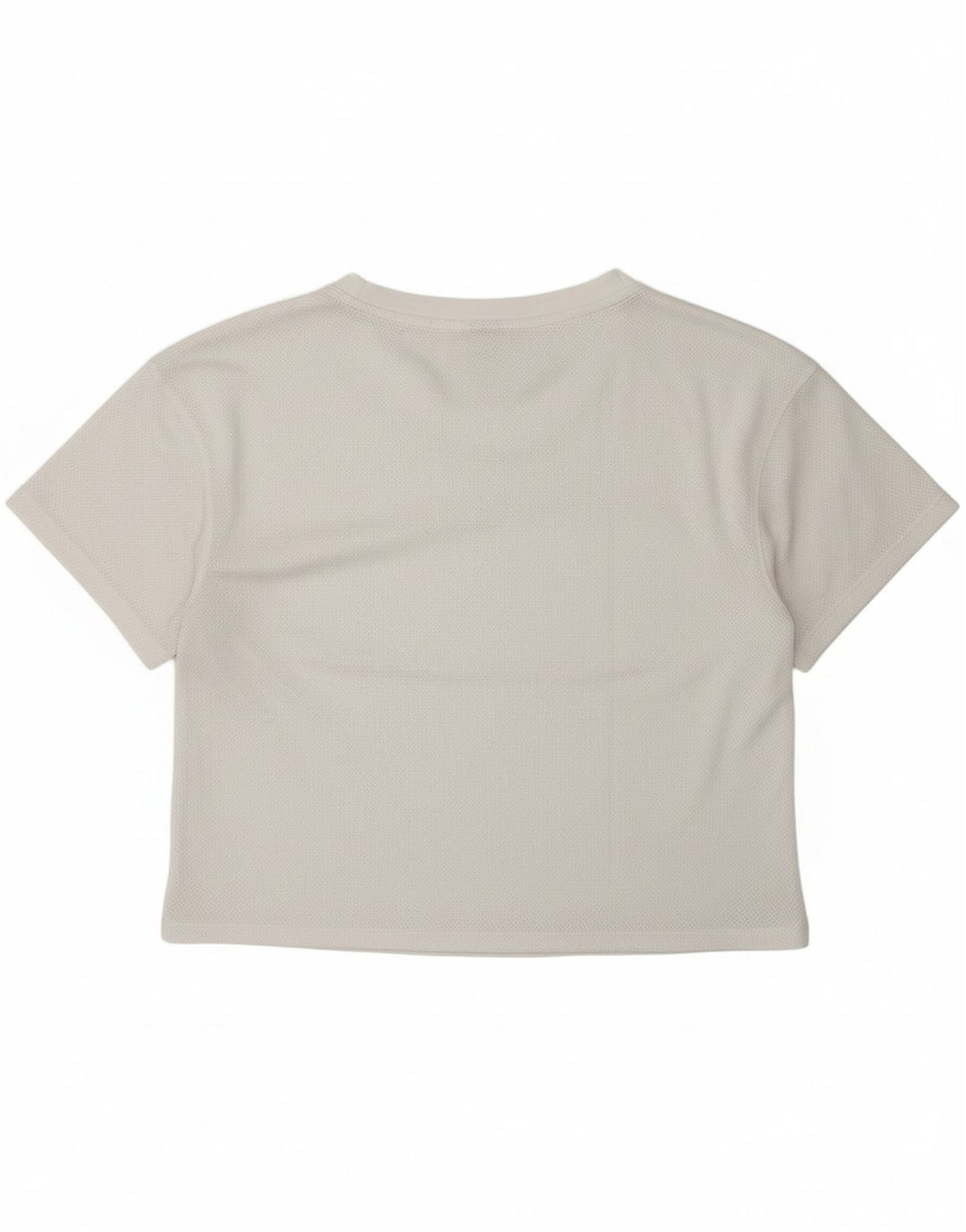 TOMMY HILFIGER Womens Crop T-Shirt Top UK 14 Medium White Polyester Vintage Tommy Hilfiger and Second-Hand Tommy Hilfiger from Messina Hembry 