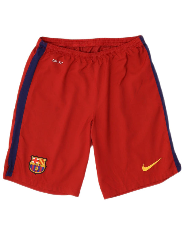 Nike Mens FCB sport rövidnadrág kis piros Colourblock poliészter