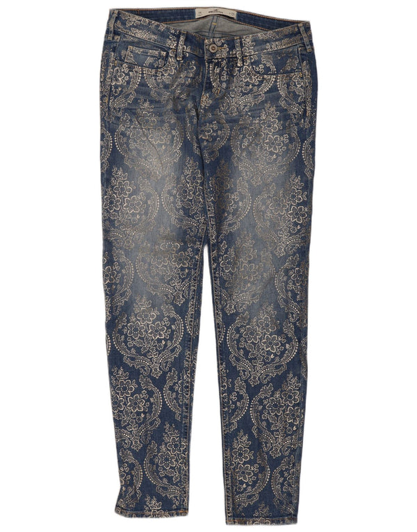 Jeans skinny da donna Hollister US 7 Medium W28 L33 Blu Paisley Cotton