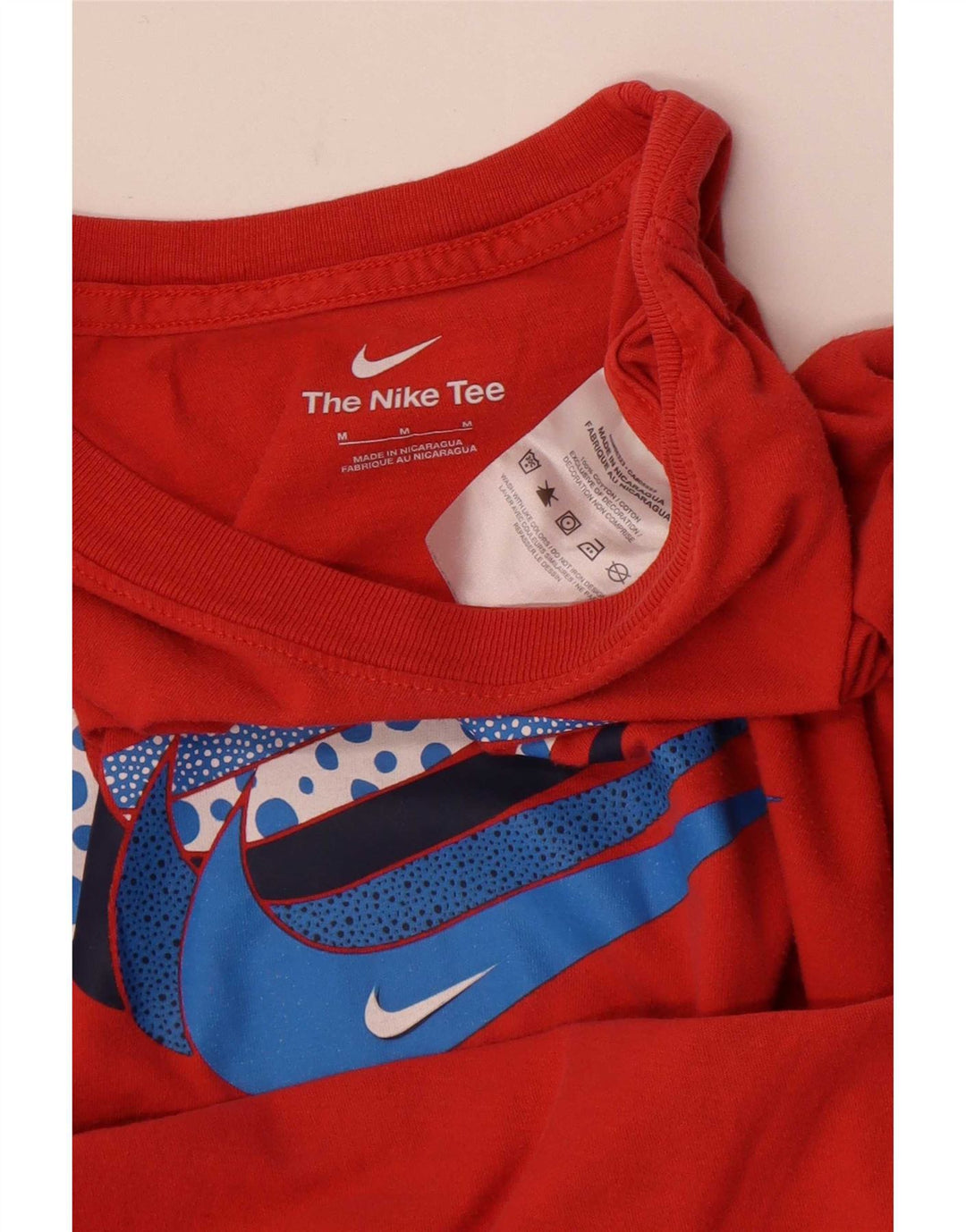 Nike Mens Graphic T-Shirt Top Medium Red Cotton