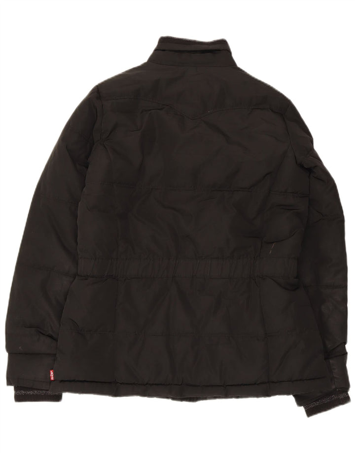 Levi's Wattierte Jacke für Mädchen, 13–14 Jahre, schwarzes Polyester