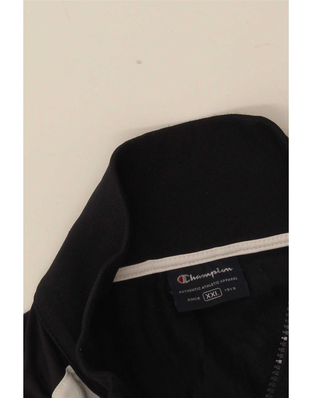 Champion Mens Tracksuit Top Jacket 2XL Navy Blue Colourblock