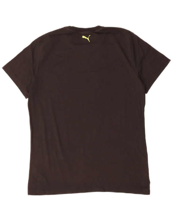 Puma Mens Graphic T-Shirt Top Large Black Cotton