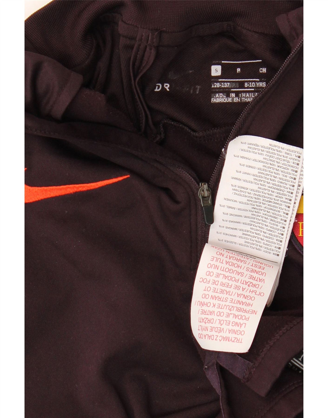 NIKE Boys Roma Pullover Tracksuit Top 8-9 Years Small Black Colourblock Vintage Nike and Second-Hand Nike from Messina Hembry 