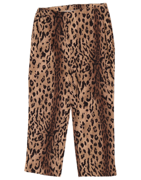 Gerade Freizeithose für Damen von Marks & Spencer, W26, L23, braun, mit Tiermuster