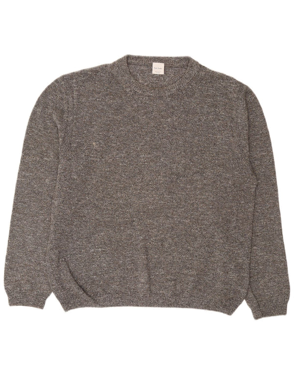 Paul Smith Jersey de cuello redondo para hombre XL de algodón moteado gris