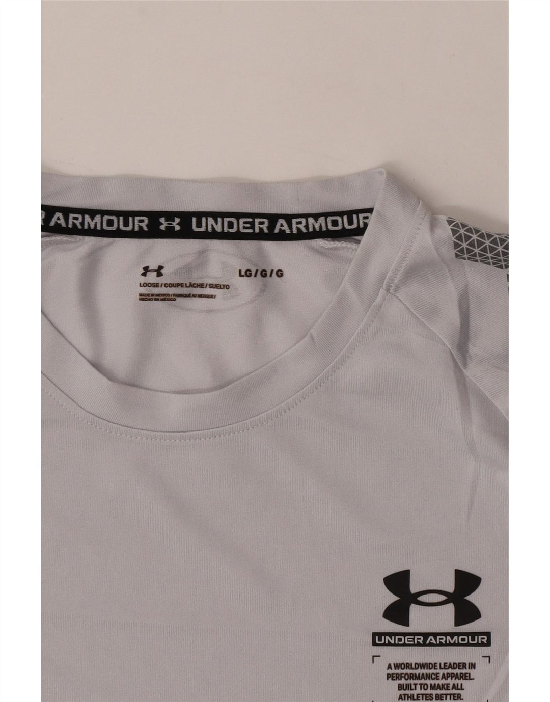 Under Armour Mens T-Shirt Top Large Grey Geometric