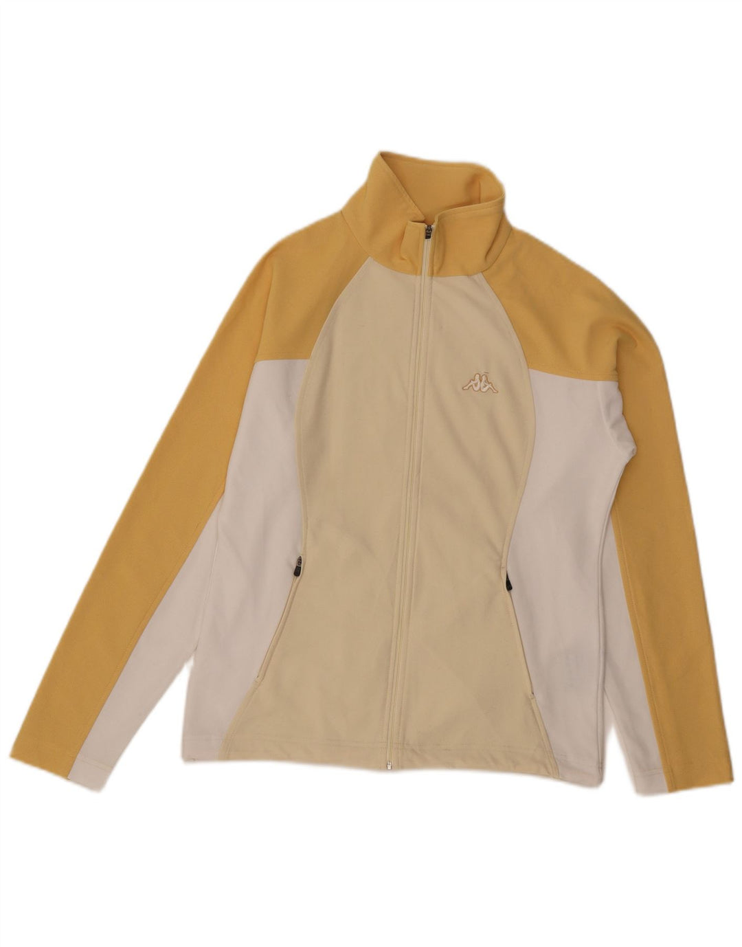 Kappa Womens Full Tracksuit UK 14 Medium  Yellow Colourblock Polyester
