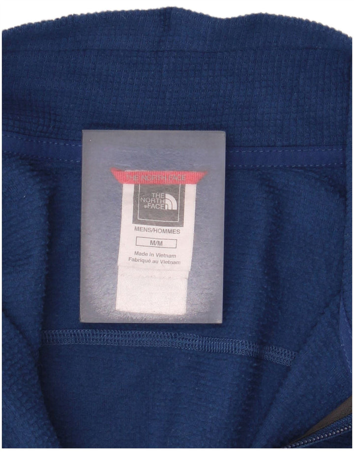 The North Face Mens Zip Neck Fleece Jumper Medium Navy Blue Polyester