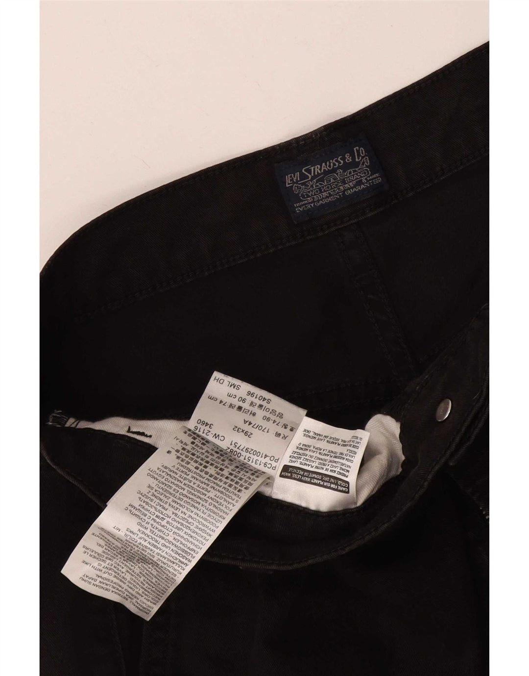 Levi's Womens Slim Jeans W29 L32 Black Cotton