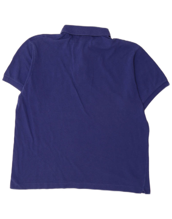 Мужская рубашка-поло классического кроя Lacoste, размер 6 XL, синяя, хлопок