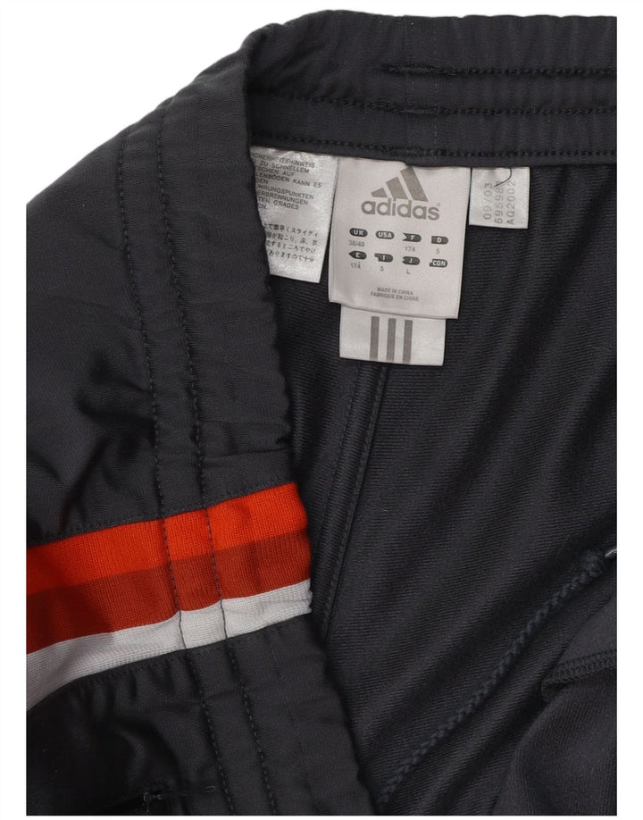 Adidas Mens Tracksuit Trousers UK 38/40 Medium  Grey Colourblock Polyester