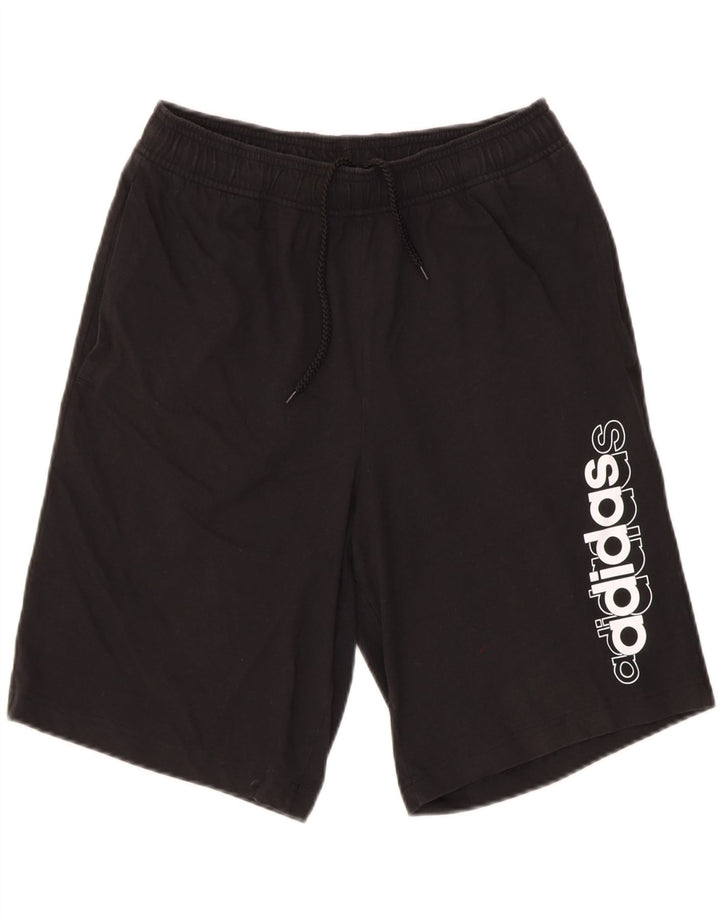ADIDAS Mens Graphic Sport Shorts Medium  Black Cotton Vintage Adidas and Second-Hand Adidas from Messina Hembry 